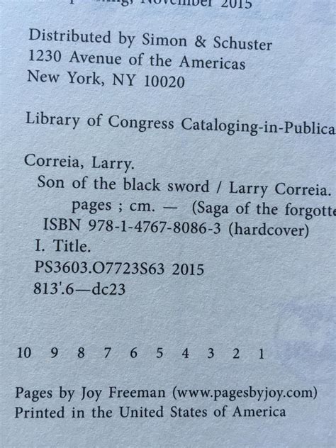 Son of the Black Sword (Saga of the Forgotten Warrior) by Correia, Larry: New Hardcover (2015 ...