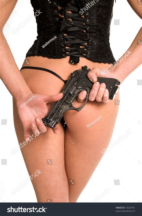 Sexy Naked Woman Gun Stock Photo Edit Now