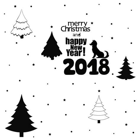 Happy New Year Dog Background Illustrations Royalty Free Vector