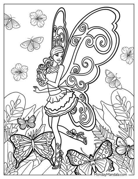 34 Fairy Coloring Pages (Free PDF Printables)