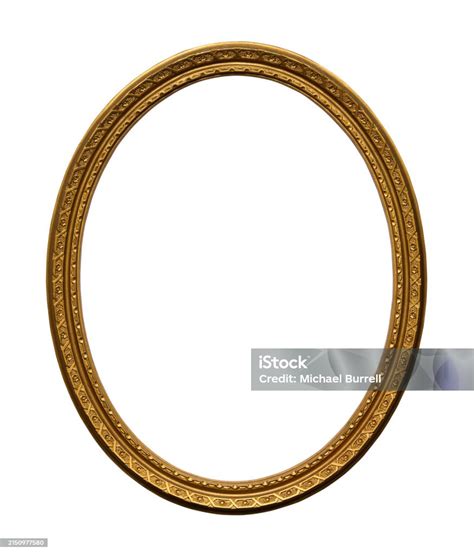 Oval Ornate Gold Frame Stock Photo Download Image Now Art Border