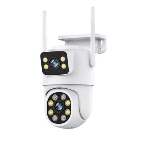 Indoor/Outdoor 4K Smart Security Camera, WiFi with Night Vision, Dual-Screen Display, 2-Way Talk ...