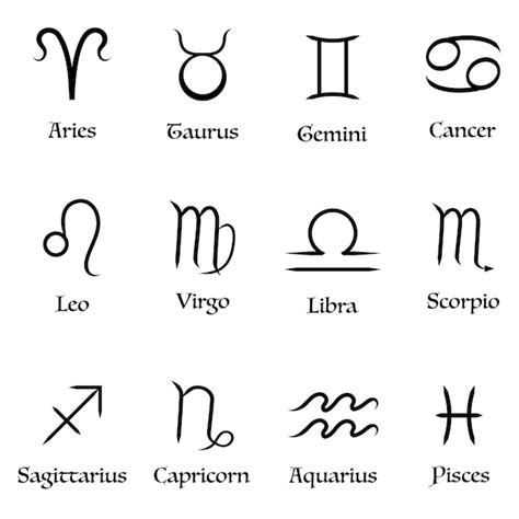 Signos Do Zodíaco Vetor Premium