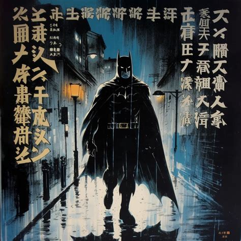 A Batman Movie Poster With Chinese Characters On It