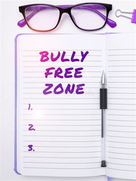 Handwriting Text Bully Free Zone Conceptual Photo Be Respectful To