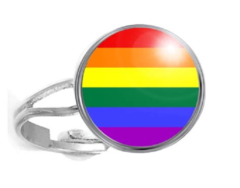 Anel Bandeira Do Orgulho Gay Pride Cores Do Arco Íris Lgbt U