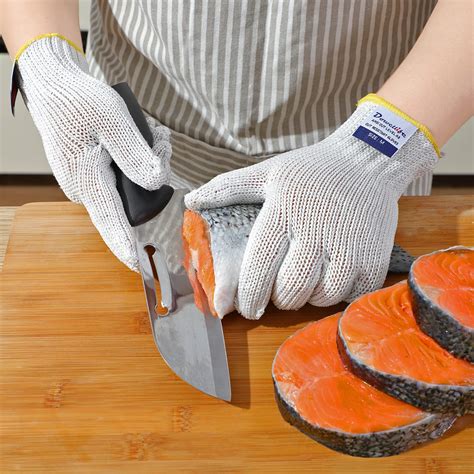 Snapklik.com : Level 8 Reinforced Cut Resistant Gloves, Food Grade