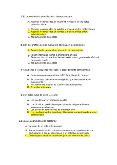 Examen Administrativo II Modelo B Resuelto Studocu