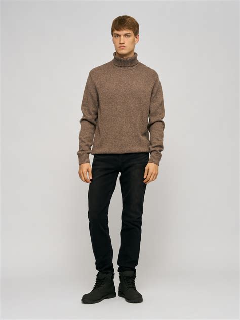 Вязаная шерстяная водолазка-свитер с горлом 014436143042, цвет ...