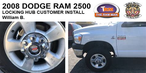 Ram Man Shop 2003 2008 Dodge Ram 2500 Manual Locking Hub Conversion Kit
