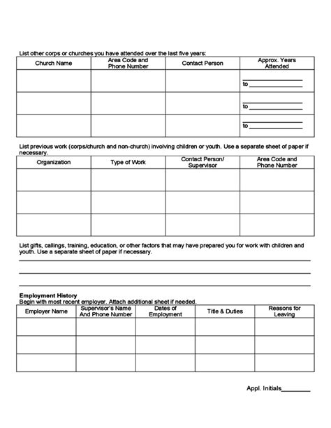 Salvation Army Volunteer Application Form - Carolina Free Download