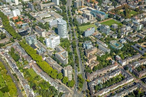 D Sseldorf Aus Der Vogelperspektive Stadtrand Und Au Enbezirks