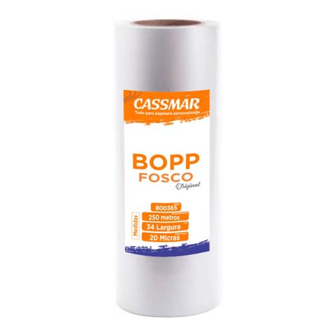 Bobina Bopp Fosco Para Laminação A3 34cmx250m Cassmar 01un