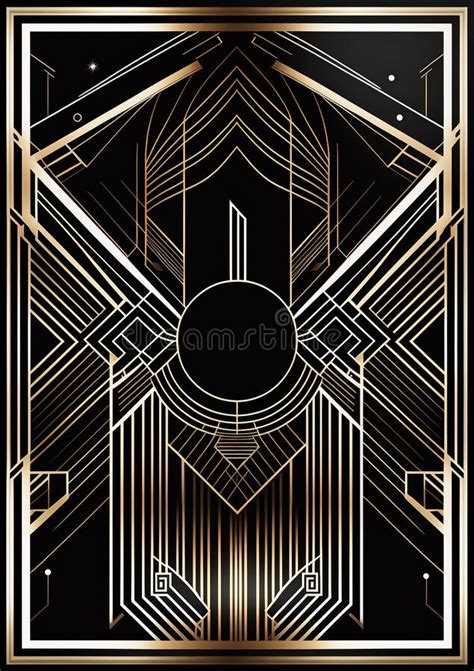 Gold And Black Art Deco Wall Art Vertical Poster Art Nouveau