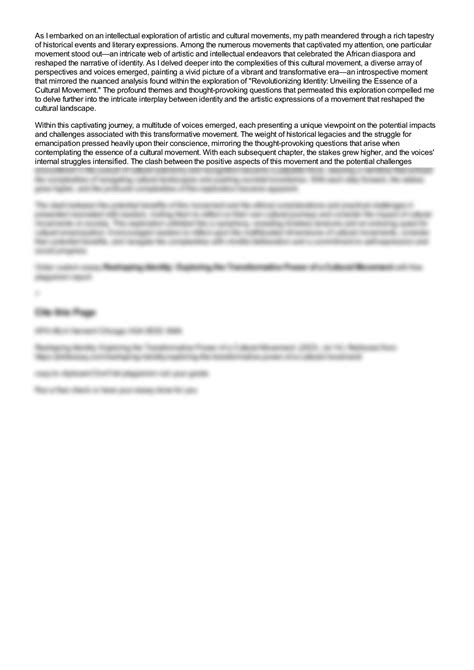 SOLUTION: Reshaping identity exploring the transformative power of a