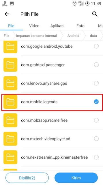 Cara Memindahkan Data Mobile Legends Ke Obb