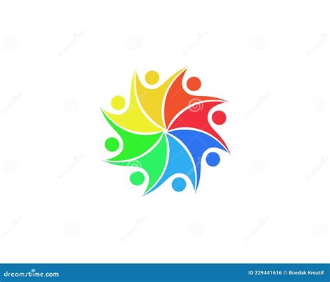 People Logo Design Element Vector Stock Vector Illustration Of