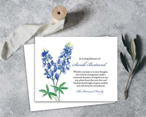 Funeral Acknowledgement Card Template Sympathy Acknowledgement | Etsy