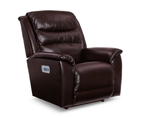 La Z Boy Rosewood Leather Match Power Rocking Recliner With Power Headrest And Lumbar Wayfair