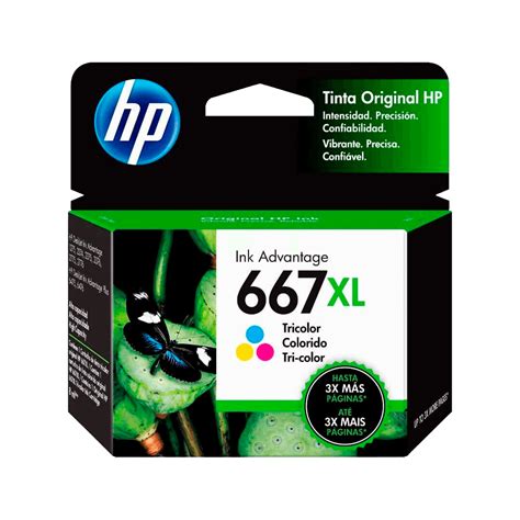 CARTUCHO TINTA ORIGINAL HP 667XL TRICOLO HP Memomedia Mayorista De