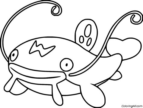 Whiscash Coloring Page ColoringAll