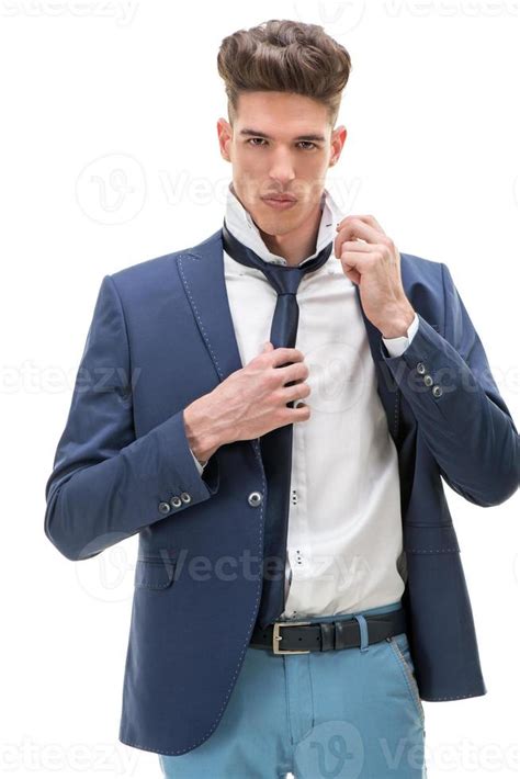 Portrait Of A Handsome Man In Suit 14235417 Stock Photo at Vecteezy