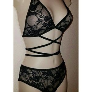 Intimates Sleepwear Super Strappy Sexy Floral Lace Lingerie Set Poshmark