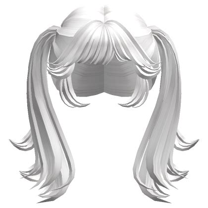 Fluffy Pigtails W Wolf Hime Bangs White Roblox Item Rolimon S