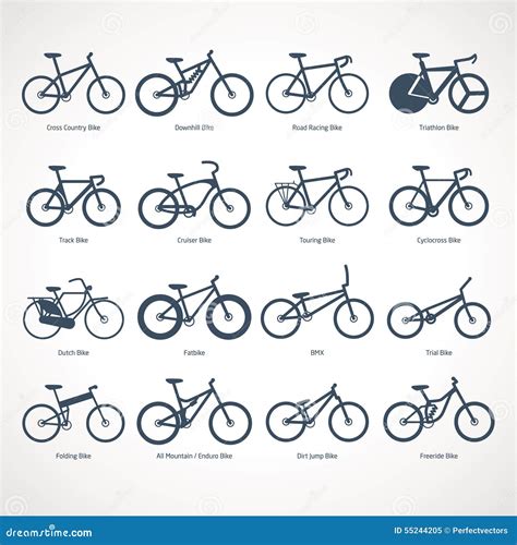 Bicycle Types Stock Illustration - Image: 55244205