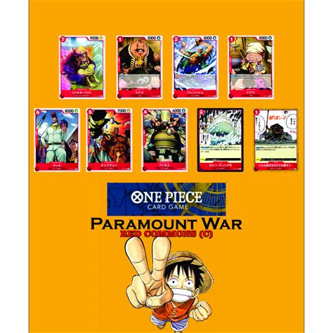 One Piece Card Game Paramount War Red C Shopee Philippines