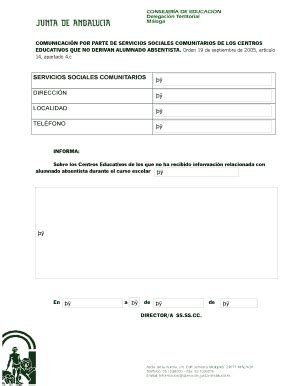 Fillable Online Lnx Educacionenmalaga Comunicacin Por Parte De