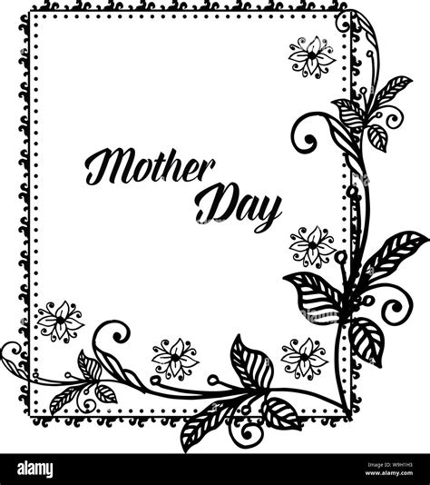 Template Design Greeting Card Mother Day Various Shape Of Beautiful