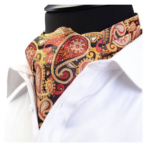 GUSLESON Men S Cravat Self Tie Paisley Jacquard Woven Floral Luxury