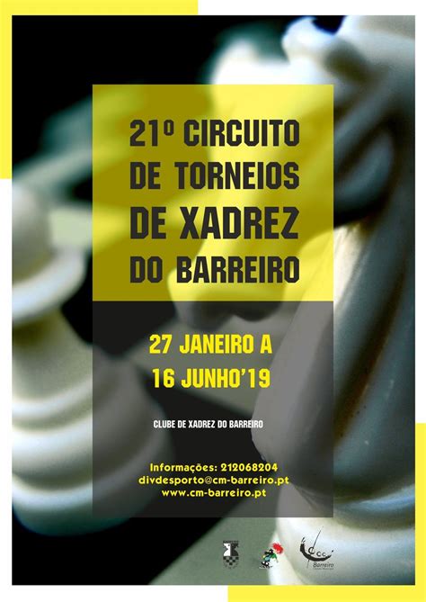 Xadrez 21º Circuito de Torneios FC Barreirense Portal Institucional