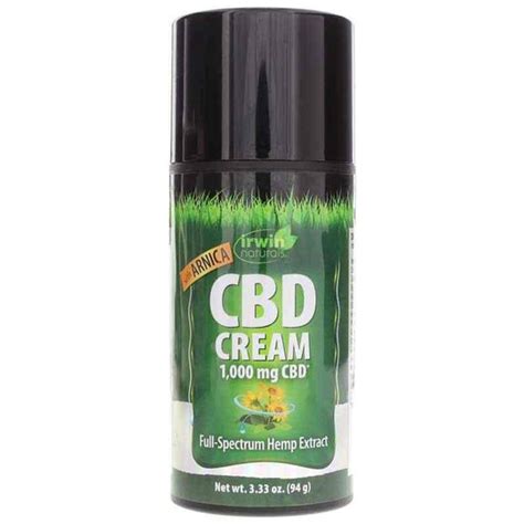 Cbd Cream 1000 Mg With Arnica Irwin Naturals