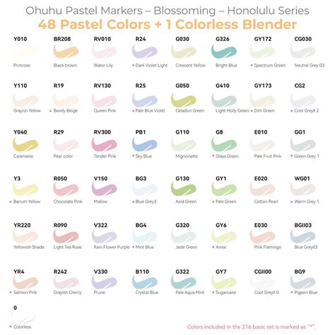 Ohuhu Honolulu New 48 Pastel Colors Dual Tips Alcohol Art Markers Bl