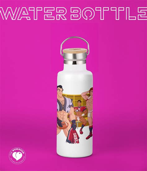 Water Bottle Touchdown Lockers Queer Artwork Gay Princes Gaston Naveen Beast Lgbtq Bottle