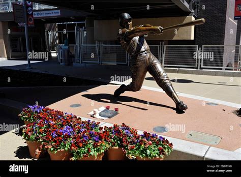 The Statue Of Former Minnesota Twins Hall Of Fame Baseball Player