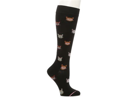 Dr Motion Cats In Glasses Womens Compression Knee Socks Free