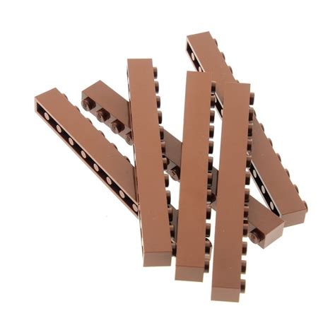 6 X Lego System Bau Stein Reddish Rot Braun 1x12 Basis Basic Brick Set 70590 79003 10188 21115