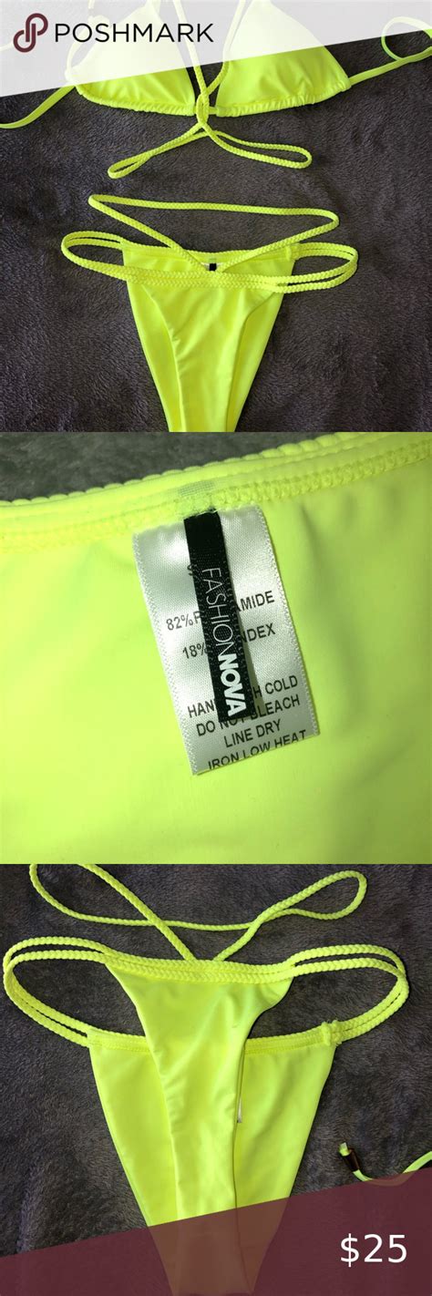 Aries Bikini Set Neon Yellow Bikinis Fashion Womens Fashion Shopping
