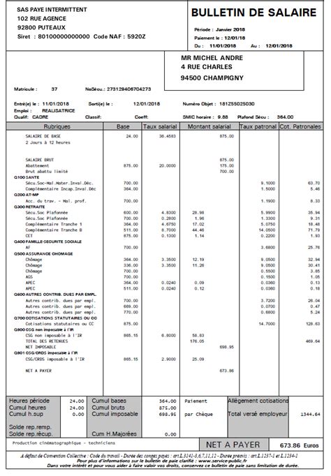 Modele Bulletin De Salaire Excel Gratuit Pdf Financial Report