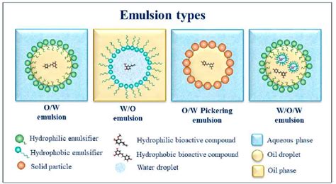 Different emulsion types utilized to encapsulate and protect bioactive ...