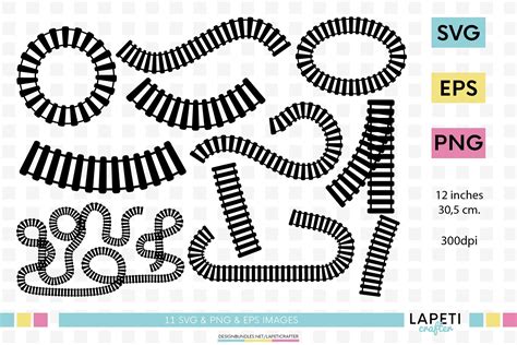 Train track svg, railroad track clip art, SVG, PNG, EPS file (787635 ...