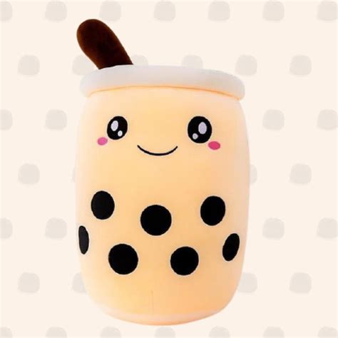 Cute Boba Milk Tea Plushie Boba Milk Tea Shaped Pillow Plush Etsy