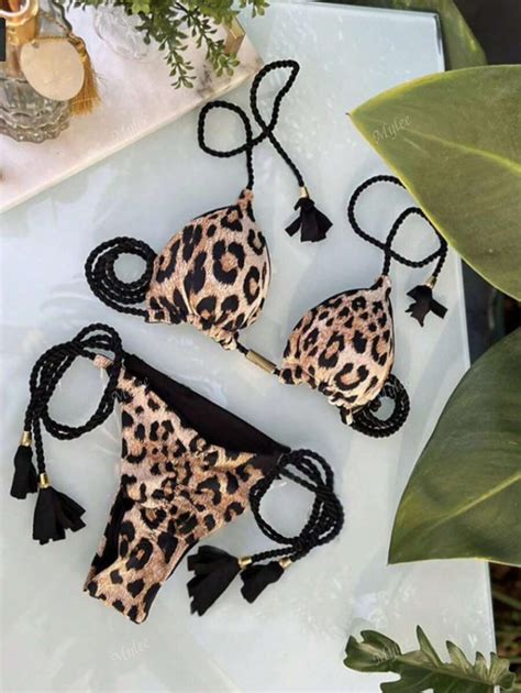 Conjunto de Maiô Bikini Sexy de Alta Qualidade Peças Halteres Amarrados Decoração de