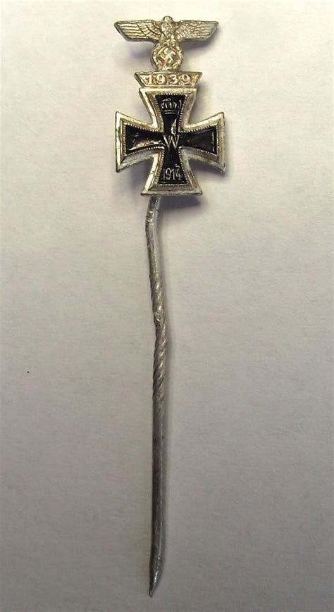 Crow Valley Militaria Ww2 German Stick Pin 1914 Iron Cross 2nd Class