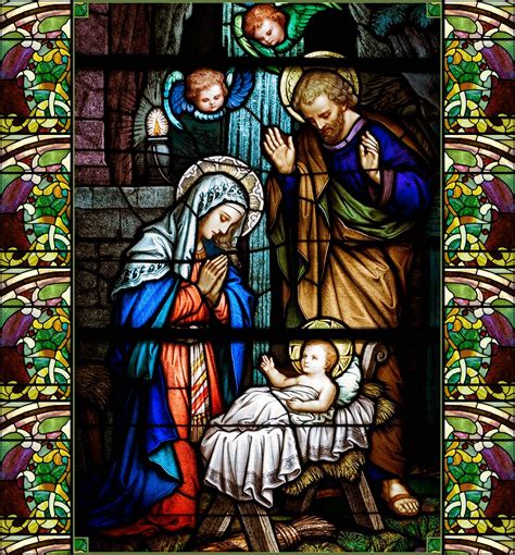 The Nativity Stained Glass Stained Glass Christmas Stained Glass Art