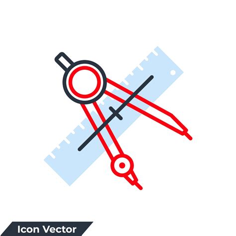 Divider Icon Logo Vector Illustration Compass Divider Symbol Template For Graphic And Web