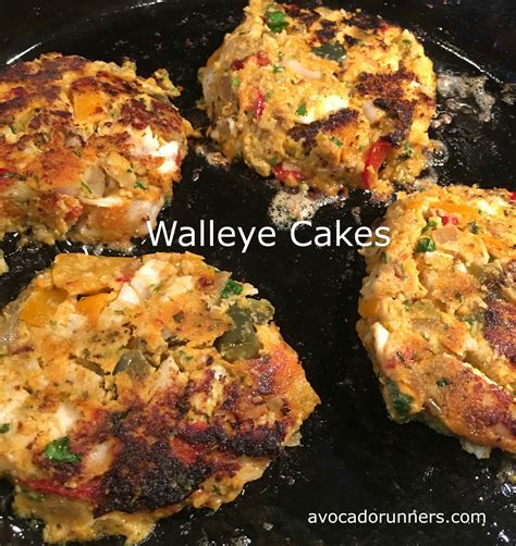 Walleye Cakes Avocado Runners